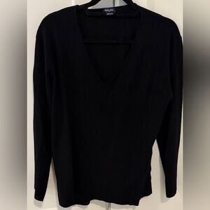 Splendid Black V-Neck Women's Sweater